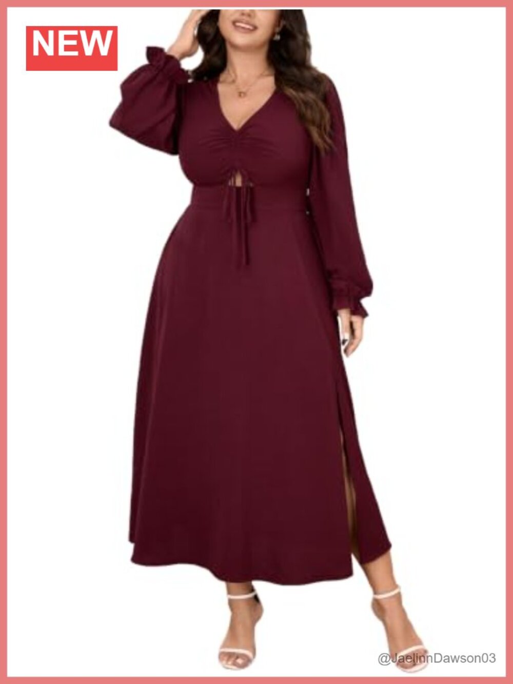 Plus Size Floral Maxi Dress Long Sleeve Boho A-Line Smocked Wedding Guest